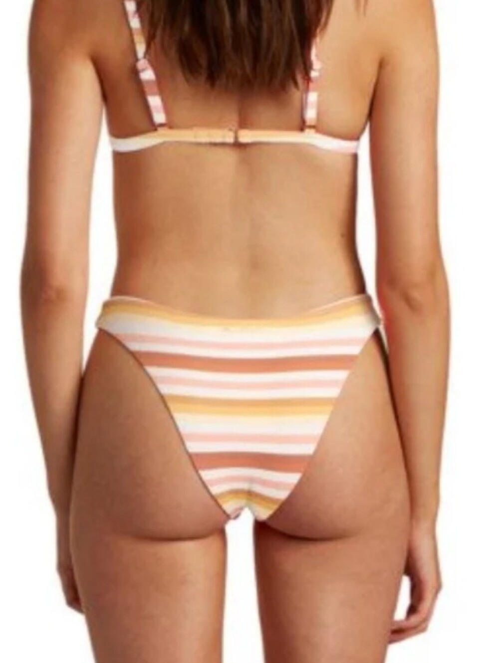 Billabong Burgundy & Cream Striped Swim Bottom